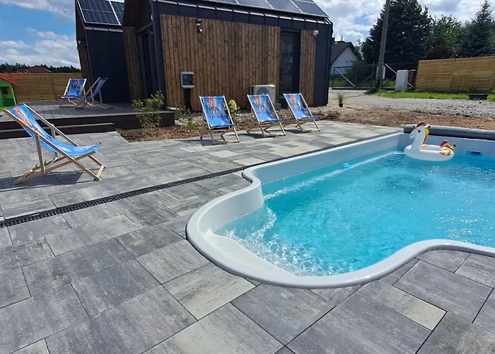 Dwa Wymiary - Caloroczny Domek Z Jacuzzi Podgrzewane 40 Stopni Caloroczne I Basenem Podgrzewanym W Okresie Wiosna - Lato